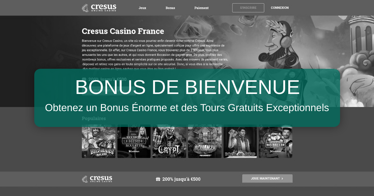 Casino Cresus welcome bonus
